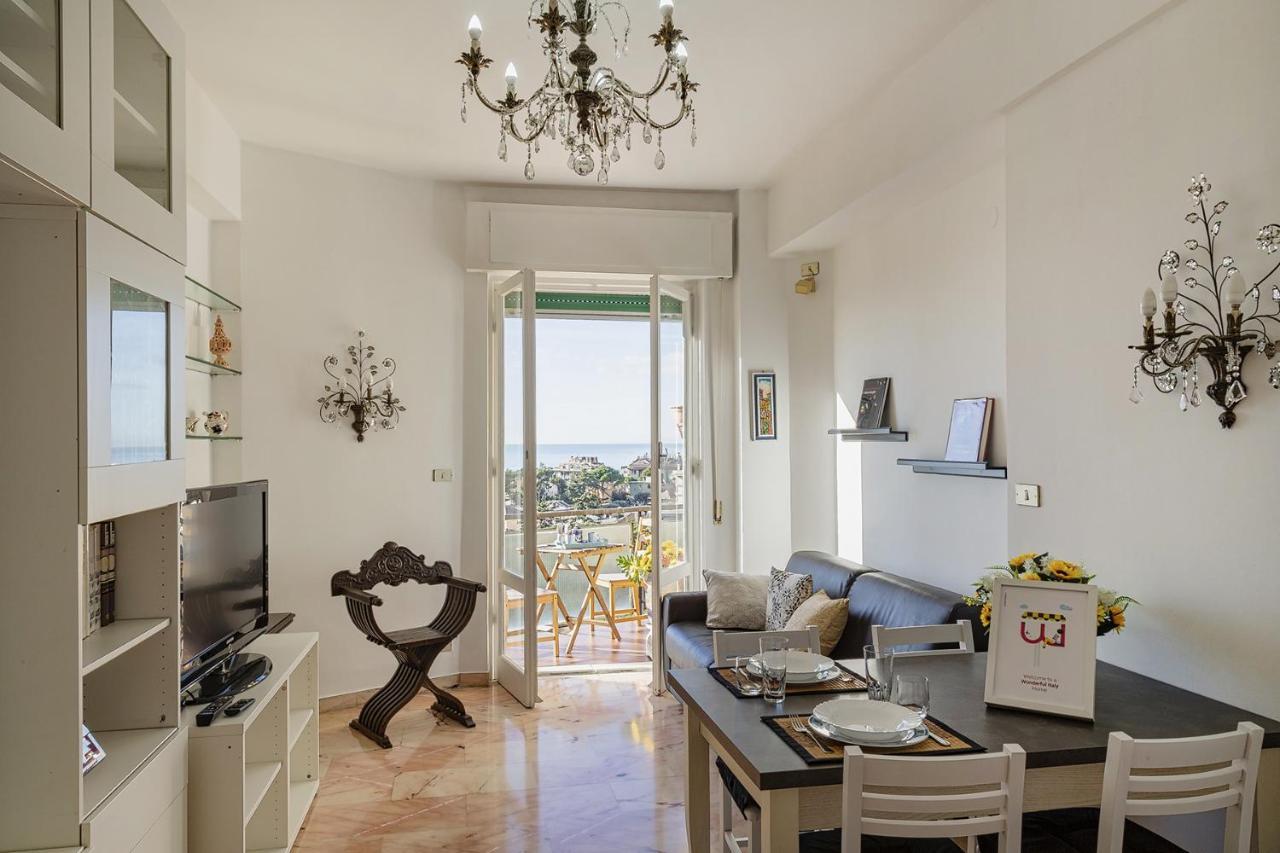 Homey Seaview Apartment By Wonderful Italy Genova Kültér fotó