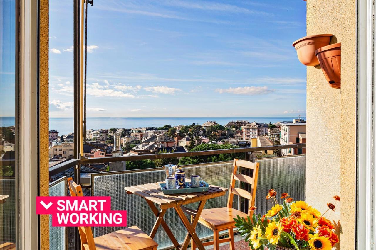 Homey Seaview Apartment By Wonderful Italy Genova Kültér fotó
